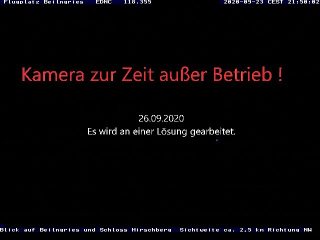 Server nicht erreichbar.